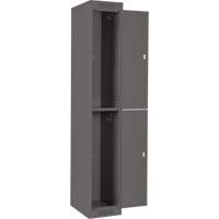 Clean Line Lockers, 2 -tier, Bank of 4, 48" x 18" x 72", Steel, Charcoal, Rivet (Assembled) Seaboard Timber Mart