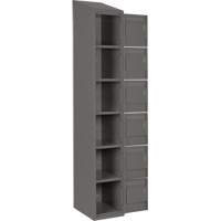 Clean Line Lockerette, 6 -tier, Bank of 4, 48" x 18" x 78", Steel, Charcoal, Rivet (Assembled) Seaboard Timber Mart