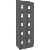 Assembled Clean Line Personal Effects Lockers, 5 -tier, Bank of 2, 12" x 82" x 24", Steel Seaboard Timber Mart