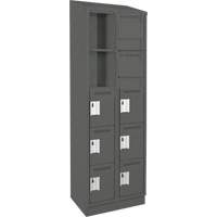 Assembled Clean Line Personal Effects Lockers, 5 -tier, Bank of 2, 12" x 82" x 24", Steel Seaboard Timber Mart