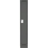 Clean Line Lockers, 12" x 18" x 76", Steel, Charcoal, Rivet (Assembled) Seaboard Timber Mart