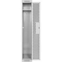Clean Line Lockers, 12" x 12" x 72", Steel, Grey, Rivet (Assembled), Perforated Seaboard Timber Mart