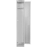 Clean Line Lockers, 12" x 18" x 76", Steel, Grey, Rivet (Assembled), Perforated Seaboard Timber Mart