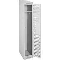 Clean Line Lockers, 12" x 18" x 78", Steel, Grey, Rivet (Assembled), Perforated Seaboard Timber Mart