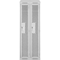 Clean Line Lockers, Bank of 2, 24" x 18" x 78", Steel, Grey, Rivet (Assembled), Perforated Seaboard Timber Mart