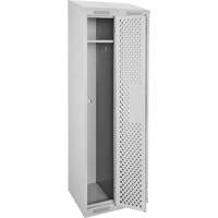 Clean Line Lockers, Bank of 2, 24" x 18" x 78", Steel, Grey, Rivet (Assembled), Perforated Seaboard Timber Mart