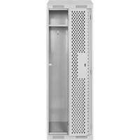 Clean Line Lockers, Bank of 2, 24" x 18" x 78", Steel, Grey, Rivet (Assembled), Perforated Seaboard Timber Mart