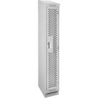Clean Line Lockers, 12" x 18" x 82", Steel, Grey, Rivet (Assembled), Perforated Seaboard Timber Mart