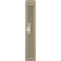 Clean Line Lockers, 12" x 18" x 78", Steel, Beige, Rivet (Assembled), Perforated Seaboard Timber Mart