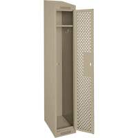 Clean Line Lockers, 12" x 18" x 78", Steel, Beige, Rivet (Assembled), Perforated Seaboard Timber Mart