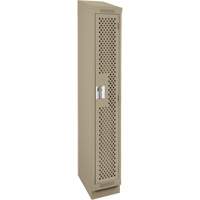 Clean Line Lockers, 12" x 12" x 82", Steel, Beige, Rivet (Assembled), Perforated Seaboard Timber Mart