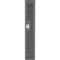 Clean Line Lockers, 12" x 18" x 76", Steel, Charcoal, Rivet (Assembled), Perforated Seaboard Timber Mart