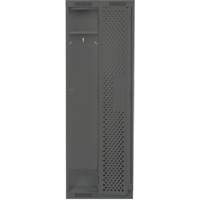 Clean Line Lockers, Bank of 2, 24" x 18" x 76", Steel, Charcoal, Rivet (Assembled), Perforated Seaboard Timber Mart