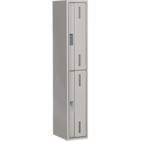 Concorde Heavy-Duty Lockers, 2 -tier, 12" x 18" x 72", Steel, Grey, Welded (Assembled) Seaboard Timber Mart