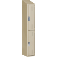 Concorde Heavy-Duty Lockers, 2 -tier, 12" x 18" x 78", Steel, Beige, Welded (Assembled) Seaboard Timber Mart