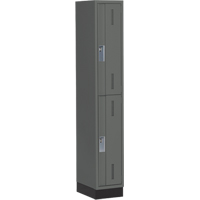 Concorde Heavy-Duty Lockers, 2 -tier, 12" x 18" x 76", Steel, Charcoal, Welded (Assembled) Seaboard Timber Mart