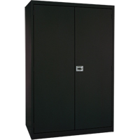 Deep Hi-Boy Storage Cabinet, Steel, 4 Shelves, 72" H x 36" W x 24" D, Black Seaboard Timber Mart