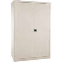 Deep Hi-Boy Storage Cabinet, Steel, 4 Shelves, 72" H x 36" W x 24" D, Beige Seaboard Timber Mart