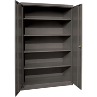 Deep Hi-Boy Storage Cabinet, Steel, 4 Shelves, 72" H x 36" W x 24" D, Charcoal Seaboard Timber Mart