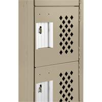Assembled Lockerettes Clean Line Perforated Economy Lockers, 6 -tier, 18" x 72" x 12", Steel Seaboard Timber Mart