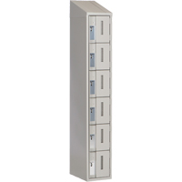 Concorde Heavy-Duty Lockers, 6 -tier, 12" x 18" x 78", Steel, Grey, Welded (Assembled) Seaboard Timber Mart