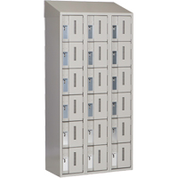 Concorde Heavy-Duty Lockers, 6 -tier, Bank of 3, 36" x 18" x 78", Steel, Grey, Welded (Assembled) Seaboard Timber Mart