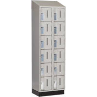Concorde Heavy-Duty Lockers, 6 -tier, Bank of 2, 24" x 18" x 82", Steel, Grey, Welded (Assembled) Seaboard Timber Mart