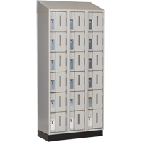 Concorde Heavy-Duty Lockers, 6 -tier, Bank of 3, 36" x 18" x 82", Steel, Grey, Welded (Assembled) Seaboard Timber Mart