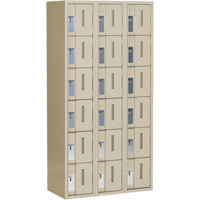 Casiers robustes Concorde, 6 niveaux, Bloc de 3, 36" x 18" x 72", Acier, Beige, Soud&eacute; (assembl&eacute;) Seaboard Timber Mart