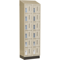 Concorde Heavy-Duty Lockers, 6 -tier, Bank of 2, 24" x 18" x 82", Steel, Beige, Welded (Assembled) Seaboard Timber Mart