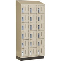 Concorde Heavy-Duty Lockers, 6 -tier, Bank of 3, 36" x 18" x 82", Steel, Beige, Welded (Assembled) Seaboard Timber Mart