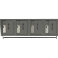 Wall Hung Lockers - Heavy Duty, Bank of 4, 18" x 12" x 12", Steel Seaboard Timber Mart