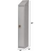 Lockers, 12" x 18" x 82", Steel, Grey, Knocked Down Seaboard Timber Mart