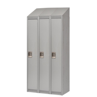 Lockers, Bank of 3, 36" x 18" x 82", Steel, Grey, Knocked Down Seaboard Timber Mart