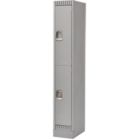 Lockers, 2 -tier, 12" x 18" x 76", Steel, Grey, Knocked Down Seaboard Timber Mart