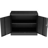 Standard Desk-High Cabinet, Steel, 30" H x 36" W x 18" D, Black Seaboard Timber Mart