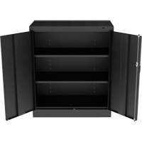 Standard Counter-High Cabinet, Steel, 2 Shelves, 42" H x 36" W x 18" D, Black Seaboard Timber Mart