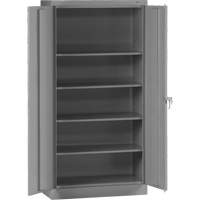 Standard Storage Cabinet, Steel, 4 Shelves, 72" H x 36" W x 18" D, Grey Seaboard Timber Mart