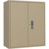 Lo-Boy Storage Cabinet, Steel, 2 Shelves, 40" H x 36" W x 18" D, Beige Seaboard Timber Mart