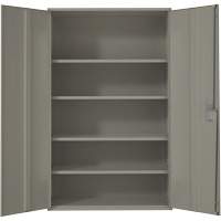 Extra Wide Hi-Boy Storage Cabinet, Steel, 4 Shelves, 72" H x 48" W x 24" D, Grey Seaboard Timber Mart