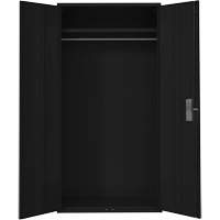 Armoire garde-robe, Acier, 36" la x 18" p x 72" h, Noir Seaboard Timber Mart
