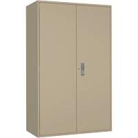 Extra Wide Hi-Boy Storage Cabinet, Steel, 4 Shelves, 72" H x 48" W x 24" D, Beige Seaboard Timber Mart