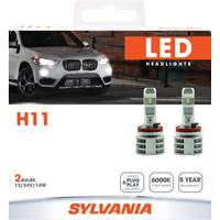 H11 Headlight Bulb, LED, 13.2 W/17 W, White Seaboard Timber Mart