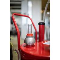 25-Gallon Steel Fuel Caddy with 2-Way Rotary Pump & Filter Seaboard Timber Mart