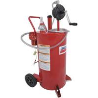 25-Gallon Steel Fuel Caddy with 2-Way Rotary Pump & Filter Seaboard Timber Mart