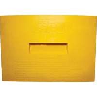 Wheel Chock, Polyurethane, Yellow, 15-1/4" W x 12-1/8" D x 10-3/4" H Seaboard Timber Mart