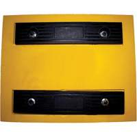 Wheel Chock, Polyurethane, Yellow, 15-1/4" W x 12-1/8" D x 10-3/4" H Seaboard Timber Mart