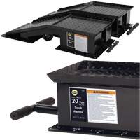 Heavy-Duty Truck Ramps with Long T-Handle, 40000 lbs. Capacity, 45" L, 13-1/2" W, 9-19/50" H Seaboard Timber Mart