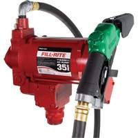 115/230V AC Fuel Transfer Pump with Nozzle Seaboard Timber Mart