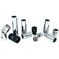 Chrome Finish Socket Set with Rail, 10 Pieces, 1/4"/3/8" Drive Size Seaboard Timber Mart